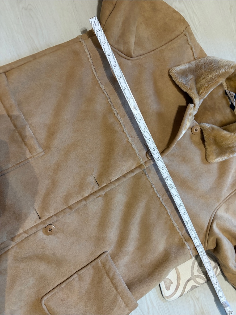 Faux suede teddy bear coat XL - Picture 4 of 9